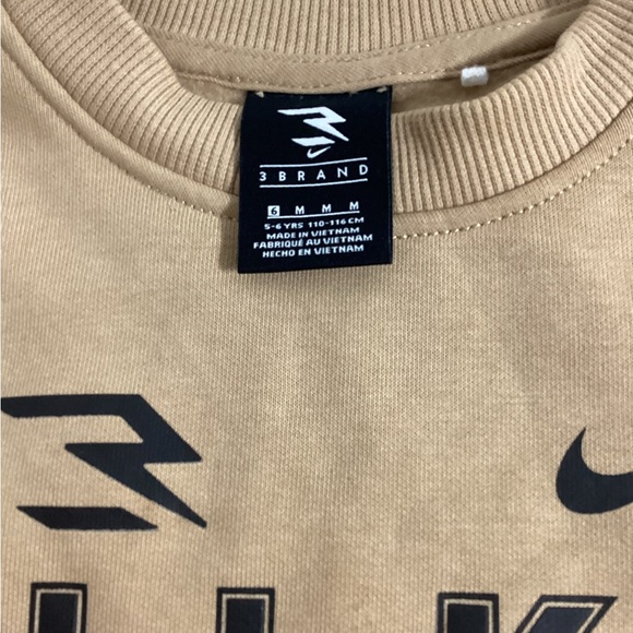 Nike Boys 2 pc athletic sweats suit so 6 in Khaki - Picture 4 of 7